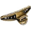 Hair Clip, Gold Colored with Rhinestones + GIFT BAG