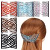 Beaupretty 3 Pcs Stretchy Double Comb Hair Clip Hair Combs Elastic Hair Comb Clip Hair Combs Accessories for Women Curly Thick Wavy Hair Ponytail