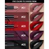 Black Lipstick Long Lasting for Women, Hydrating Matte Velvet Lip Gloss Superstay Liquid Lipstick Intense Color Non Stick Smudge-Proof & Waterproof Lipgloss Bold Glow Goth Lip Stick Makeup-05