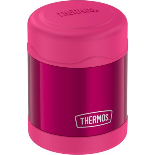 THERMOS FUNTAINER 10 Ounce Stainless Steel Vacuum Insulated Kids Food Jar, Pink