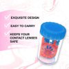 Color Contact Lens Barrel Cases, Contact Lens Washer Cleaner Contact Lens Case, Lens Cleaning Container for Everyday Use, Contact Lens With Lightweight and variant Colors Cases | 3 Pieces