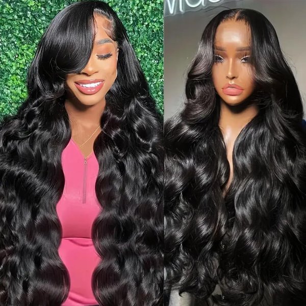 ALSZIQIHR 13x6 Lace Front Wigs Human Hair HD Transparent Lace Front Wigs 180 Density Body Wave Glueless Wigs Human Hair Pre Plucked With Baby Hair Bleached Knots Nature Color 26 Inch
