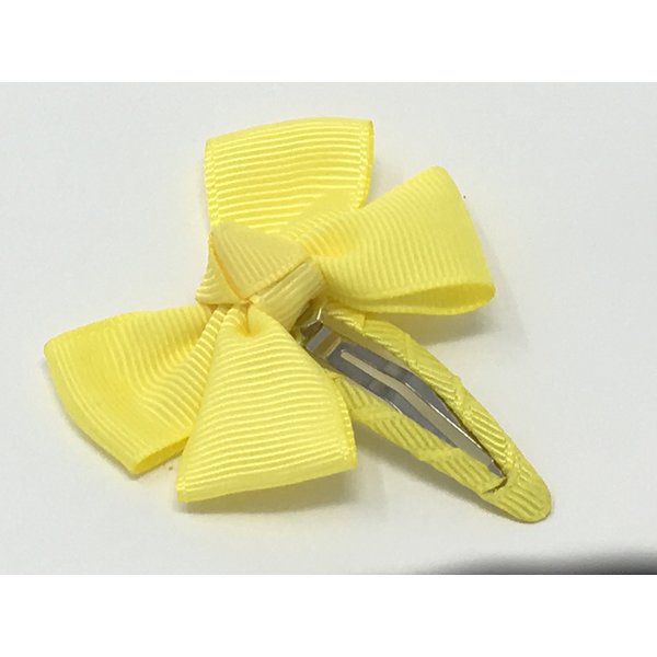 Snap Clip, Hair Bow, Yellow Hair Bow, Grosgrain Ribbon, Gift, Baby, Toddler, Girls Hair Accessory