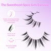 Spiky Manga Lashes 14MM Anime Short Japanese False Eyelashes Natural Wispy Korean Clear Band Cosplay Lashes Pack 7 Pairs by GODDVENUS