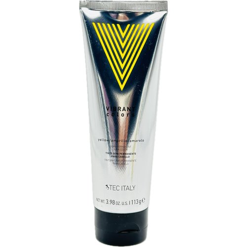 Tec Italy Vibrant Colors Semi-Permanent Hair Color Net wt. 3.98 oz/113g (Yellow, 3.98 oz)