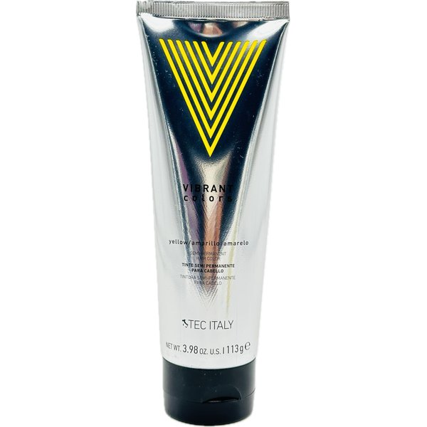 Tec Italy Vibrant Colors Semi-Permanent Hair Color Net wt. 3.98 oz/113g (Yellow, 3.98 oz)