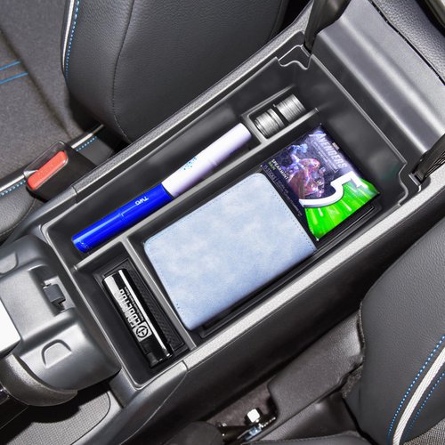 EDBETOS HRV Center Console Organizer Compatible with 2023 2024 Honda HR-V EX/EX-L/LX/SE/Sport/Touring ABS Plastic Material Armrest Box Insert Tray Secondary Storage Pallet Accessories, Black