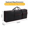 61 Key Keyboard Case,Electric Keyboard Bag Piano Gig Bag,Waterproof Keyboard Cover,600D Oxford Cloth Keyboard Carrying Case with 10mm Cotton Padded Keyboard Case Bag.40.1"x15.7"x4.7 Black+Red