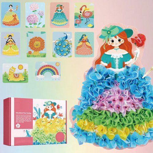 Mystoneer Poke Art Kits for Kids, Fabric Art Frenzy for Kids, Enchanted Fabric Art Set Crafts for Girls Ages 4-8, 6-8, 8-12, 5, 6, 7, 8, 10 (B-Dream World)
