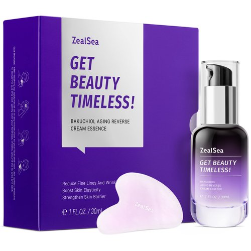 ZealSea 2% Bakuchiol Cream for Face Gentle Bakuchiol Alternative for Wrinkles & Fine Lines Anti Aging Essence with Peptide Plant Retinol Cream Skin Care Renewing for Sensitive Skin, 1 Fl Oz