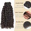 Pixie Cut Curly Human Hair Bundles - Curly 100% Human Hair Weave 4 Bundles(24 22 20 18 inches) Pixie Cut Curly Brazilian Pixie Curly Cut Virgin Human Hair Extensions Natural Color