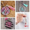 KINGFOREST 120PCS Acrylic Keychain Blanks, Including 30 PCS Keychain Rings(1 inch),30 PCS Jump Rings, 30 PCS Acrylic Circle Disc(2 inches) and 30 PCS Craft Tassels for DIY Keychain Vinyl Craft.