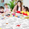 Yungyan 1 Pieces Ocean Animals Coloring Tablecloth for Classroom Giant Summer Coloring Poster Sea Tablecloth Mermaid Shark Activity Table Cover for Sea Themed Birthday School Parties 54 x 104 Inch