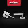Kwikset Halifax Interior Privacy Door Handle with Lock, Door Lever For Bathroom and Bedroom, Polished Chrome Reversible Keyless Push Button Lock Door Lever