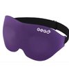 GEGO Premium Travel Kit, Sleep Mask 3D Contoured Eye with Soft Memory Foam, Luggage Tag Waterproof Resistant and Strap with Lock for Luggage TSA Approved (Sleep Mask Purple/Luggage Tag Black)