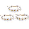 XINGZI 3PCS Fashion Daisy Flower Headband Boho Floral Crown Wreath Headpiece Hair Band Tool Tie Wrap Wreathâ€‹ For Wedding Festival Beach Scenery Festivals Girls Lady's Seaside Holiday