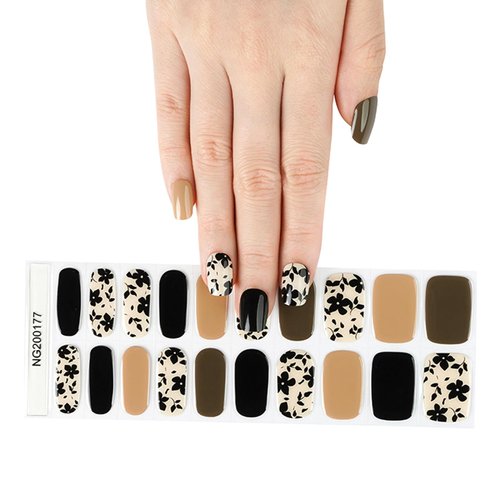 Wekcekcek Semi Cured Gel Nail Strips, 20pcs Gel Nail Polish Stickers, Rainbow Mist Full Wrap Gel Nail Art Stickers, Long Lasting Gel Nail Stickers for Women with Nail File & Stick（UV Light Required）