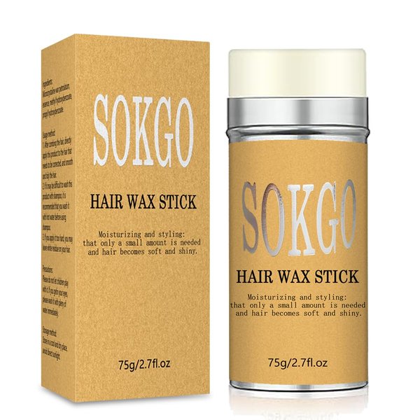 Wax Stick for Hair, Hair Wax Stick, Wax Stick for Hair Slick Stick, Styling Wax for Smooth Wigs, Hair Wax Stick for Flyaway Frizz Hair, Wigs, Non-Greasy Slick Stick for Hair Edge Control (1PCS)