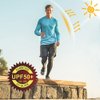 Willit Men's Sun Shirts UPF 50+ Protection Hoodie Rash Guard Shirt SPF UV Shirt Long Sleeve Fishing Outdoor Lightweight Orange XL
