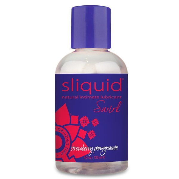 Sliquid Swirl Natural Water Based Lubricant, Strawberry Pomegranate, 4.2 Ounce