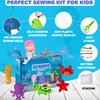 MOMOTOYS Sewing Kit for Kids, Fun & Educational Mermaid and Sealife Sew Craft Set for Boys and Girls Ages 8-12, Complete Beginner Sewing Kit with Felt Plushie for Creative DIY Projects