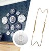 JIANWEI Wall Plate Hangers - Invisible Decorative Dish Holder Stainless Steel Wire Plate Hangers Holders 8 10 12 14 16Inch Wall Hooks Wall Display Hooks for Home Decor(2pcs,Size:8in)