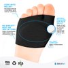 Metatarsal Sleeves Inserts with Gel Pads - 4 Pieces - Immediate Bottom Ball of Foot Support Pain Relief - Soft Padding - Aid Metatarsalgia, Mortons Neuroma, Sesamoiditis, Insole Men, Women (Black)