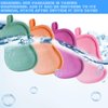 4 Pieces Baby Bath Sponge Cotton Baby Sponge Soft and Absorbent Sponge for Kids Babies Men Women (Red, Purple, Green, Orange)