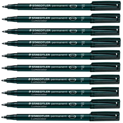 Lumocolor Quick-drying Fine Point Permanent Markers, Black