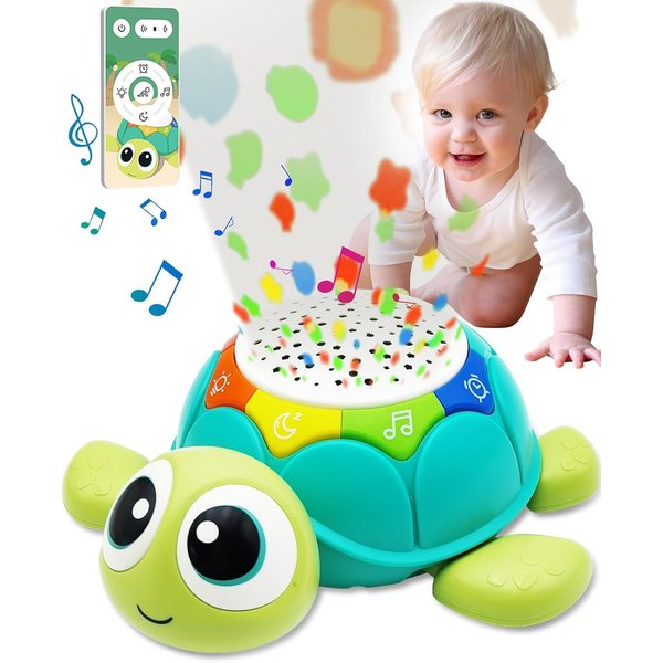 Baby Crawling Toys 6-12-18 Months, Infant Musical Toys with Light & Sound, Early Educational Toy for Baby 1 2 Year Old, Turtle Crawling Toys Toddler Baby Girl Toys Walking Toys for Boys Girls