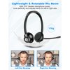 New bee USB Headset with Microphone for PC, Computer Headset with in-line Mute Volume Control Wired Headset for Laptop, Skype, Zoom, Call Center, Meetings, Webinar, Home