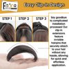 Fashion Fitoor Clip in Hair Extensions Add Hair Volume Silky Straight Human Hair Wiglets Pieces for Thinning Hair Invisible Hairpin for Women (Brown)