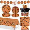 Basketball Party Decorations, Basketball Birthday Party Supplies, Include Plates, Basketball Banner, Tablecloth, Napkins, Cutlery, for Kids Boys Basketball Fans Birthday, Serves 20