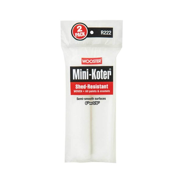 Wooster 48476 6" Mini-Koter Woven 3/8" 2PK, No Size, Multi
