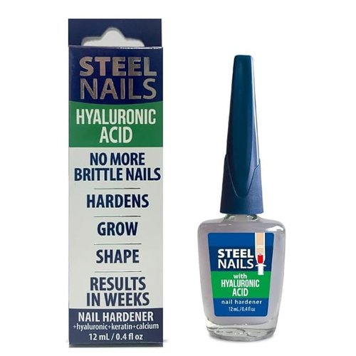 Amen Steel Nails Hardener with Hyaluronic Acid, Grow and Harden Brittle Nails in Weeks