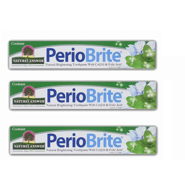Nature's Answer Periobrite Natural Toothpaste, Cool Mint, 4 Ounce, 3 Count