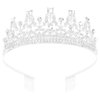 Crown and Tiaras for Women Birthday Crown for Girls Renaissance Prom Accessories Birthday Tiara for Women Bride Headband Fairy Crown, Adult Birthday Celebrations,Girls Gifts Outfit Silver