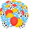 56PCS Cow Balloons Sky Blue Balloons Red Balloons Yellow balloons Funny Cow Print Balloons For Party Farm Themed Birthday Party Supplies for Kids Birthday Party Favor Supplies Cow Birthday Decorations