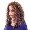 SWACC 20-Inch Long Big Bouffant Curly Wigs for Women Synthetic Heat Resistant Fiber Hair Pieces with Wig Cap (Light Dirty Brown-12#)