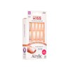 KISS Salon Acrylic Press On Nails, Nail glue included, 'Strong Enough', White, Long Size, Coffin Shape, Includes 28 Nails, 2g Glue, 1 Manicure Stick, 1 Mini File