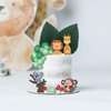 Jungle Safari Animal Cake Toppers with Koala Giraffe Lion Elephant Balls Cake Decorations for Baby Shower Wild Animals Themed Birthday Party Supplies