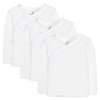 HonestBaby unisex baby 3-pack Organic Cotton Long Sleeve Side-snap Kimono Tops and Toddler T Shirt Set, Bright White, Newborn US
