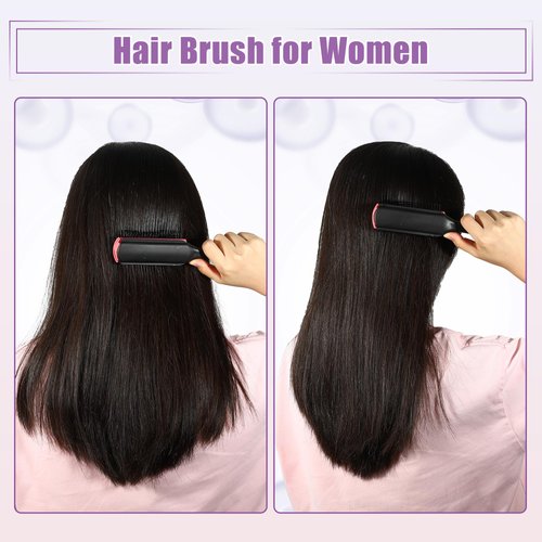 VOCOSTE Hair Brush, 9 Row Styling Brush for Women, Detangling Brush Travel Wet Hair Brush, for Curly Straight Wavy Hair, Barber Brush Tools, Black Red