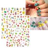 JMEOWIO 12 Sheets Summer Ocean Nail Art Stickers Decals Self-Adhesive Pegatinas Uñas Fish Beach Turtle Whale Nail Supplies Nail Art Design Decoration Accessories