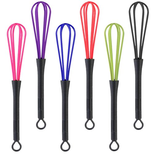 6 Pcs Mini Whisks for Hair Dye Color Mixing,7x1.2 in,Balloon Salon Barber Hairdressing Hair Color Dye Cream Whisk Kitchen,Mixer Tool for Blending, Whisking,Beating and Stirring,Hair Color Mixing Bowls
