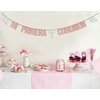 Rose Gold & Silver Glitter Mi Primera Comunión Banner, Primera Comunion Decoracion, First Holy Communion/God Bless This Child, Baptism Christening Theme Mi Bautizo Religious Baby Shower Party Supplies