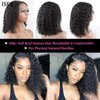 ISEE Hair Lace Front Wigs Human Hair Short Bob Wigs For Black Women Brazilian Kinky Curly Wavy 4x4 Lace Closure Wigs Pre Plucked with Baby Hair 150% Density (14inch)
