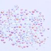 Mixed 1000pcs 2-6mm White AB Resin Nail Rhinestones 3D Non Hotfix Glitter Round Flatback Nail Stones Strass Gems Diamonds DIY Nail Art Decoration (05 White AB)