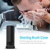 Enerfort Shaving Brush Travel Case, Shave Brush Holder Stand with Adjustable Height Compatible Most of Shaving Brushes (Brush not Included) (Black)