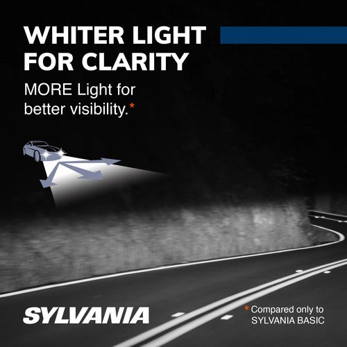 SYLVANIA - H11 SilverStar - High Performance Halogen Headlight Bulb, High Beam, Low Beam and Fog Replacement Bulb, Brighter Downroad with Whiter Light (Contains 2 Bulbs)